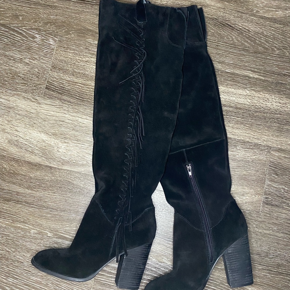 **SOLD** Suede/Leather Carlos Santana Over the Knee Boots